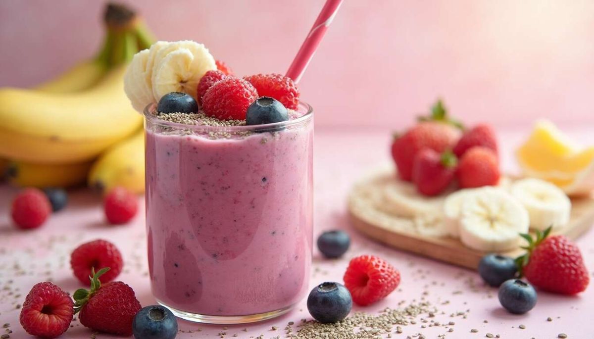 Un smoothie fruité et crémeux pour bien commencer la journée