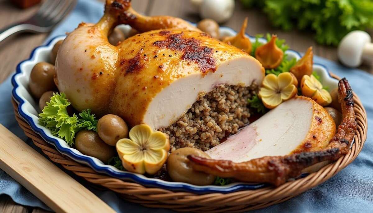 Un chapon désossé farci pour régaler vos invités