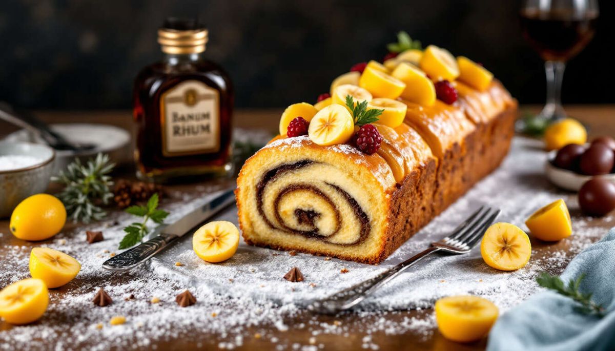 Éveillez vos papilles avec une bûche de Noël banane-rhum