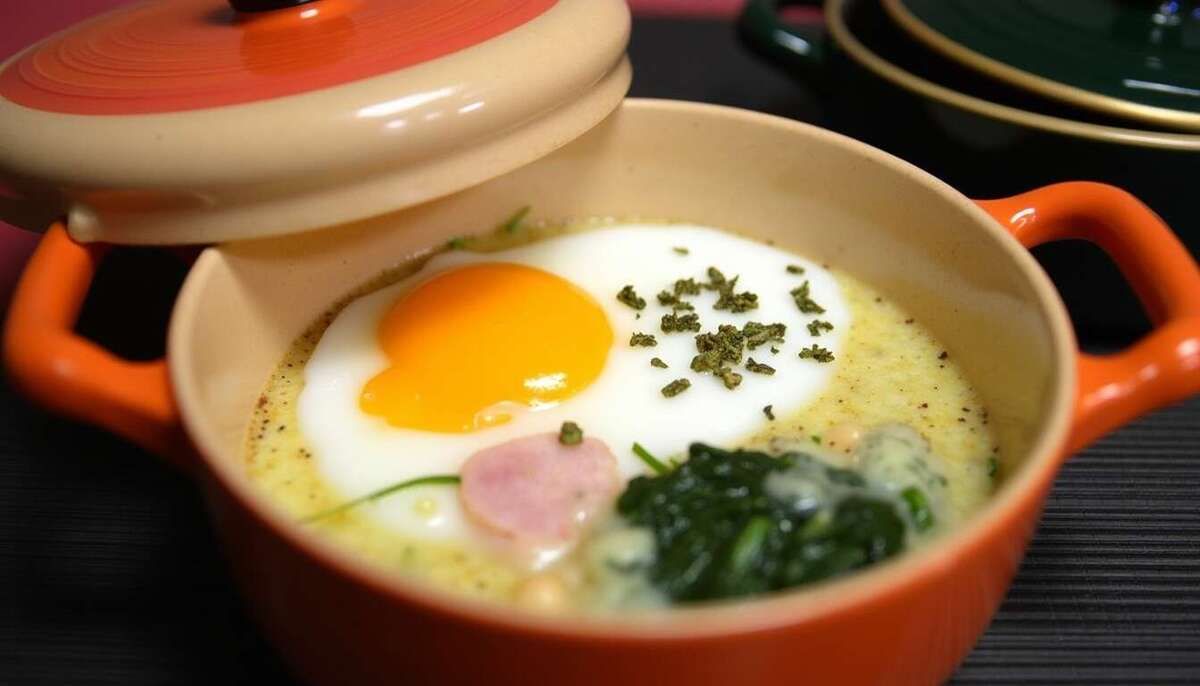 Une entrée raffinée : les œufs de caille cocotte au comté