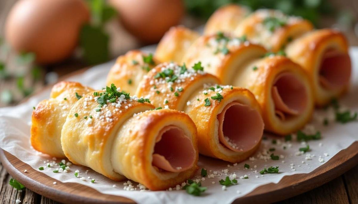 Les roulés croustillants au jambon et mozzarella : un apéro express à succès