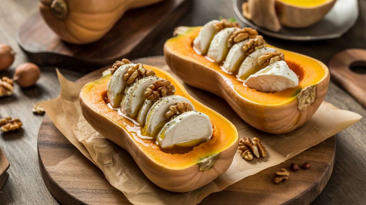 La courge butternut farcie au chèvre : un délice automnal à découvrir
