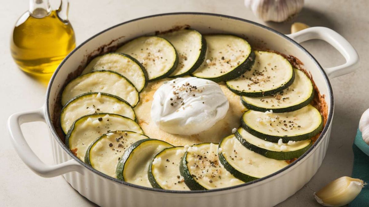 Un gratin de courgettes au chèvre irrésistible