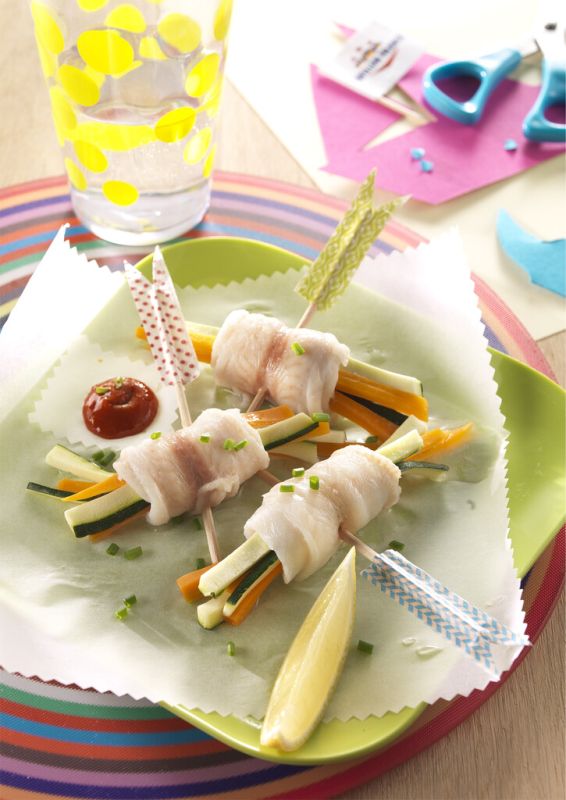 Mini brochettes de sole PAVILLON FRANCE au micro-ondes