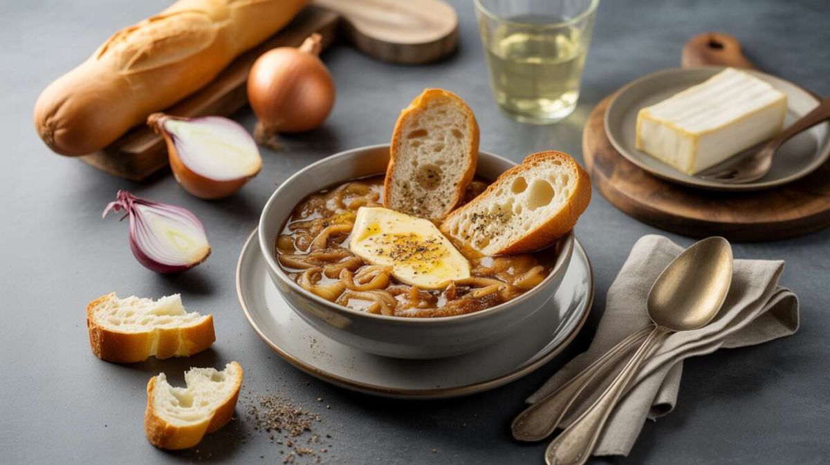 Sublimez vos soirées d'hiver avec la soupe à l'oignon et ses croûtons au camembert
