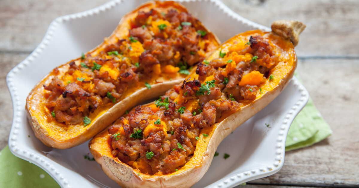 Savourez une recette réconfortante de butternut gratinée aux lardons