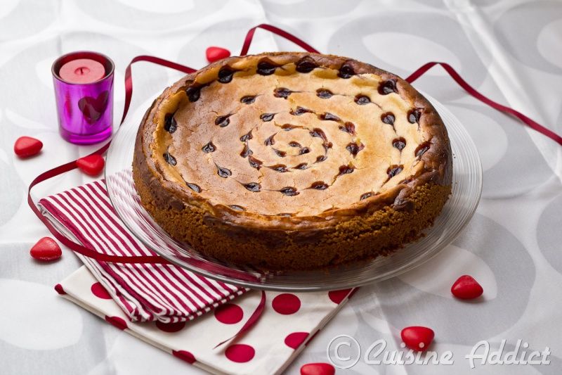Cheesecake chocolat blanc & framboise
