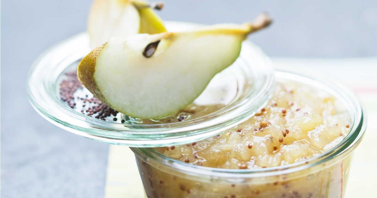 Chutney pommes-poires à la moutarde
