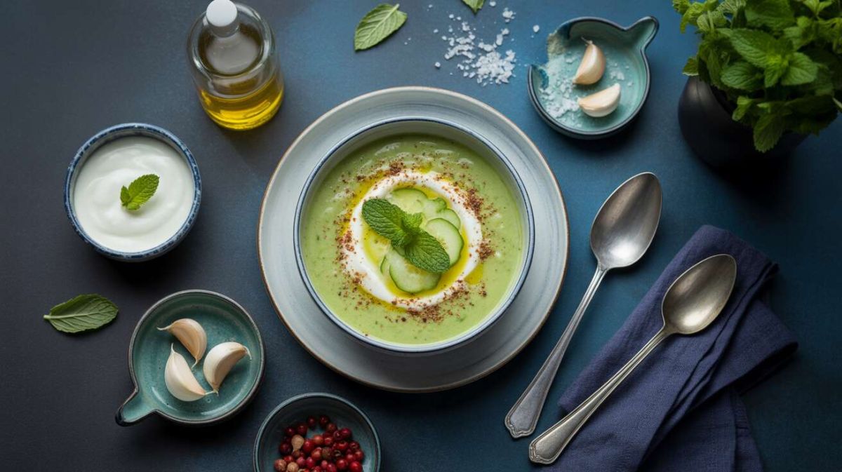 Plongez dans la fraîcheur avec notre gaspacho de concombre