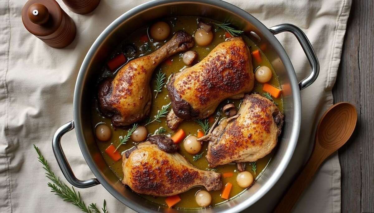 Un coq au vin blanc d'Alsace, une tradition culinaire inoubliable