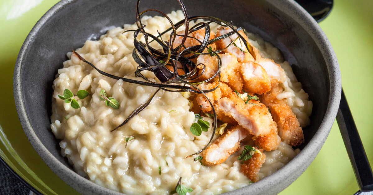 Le risotto gourmet aux ris de veau croustillants