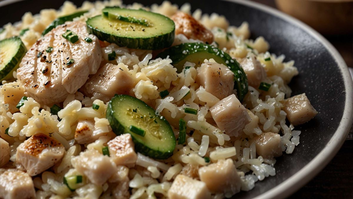 Savourez un risotto au poulet et à la courgette en un rien de temps