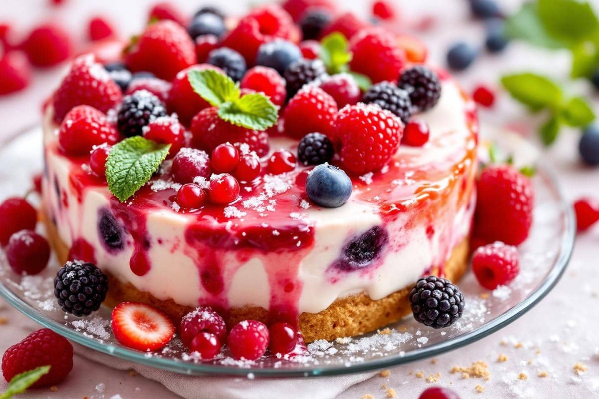 Un dessert glacé à réaliser en un clin d'œil : le gâteau aux fruits rouges