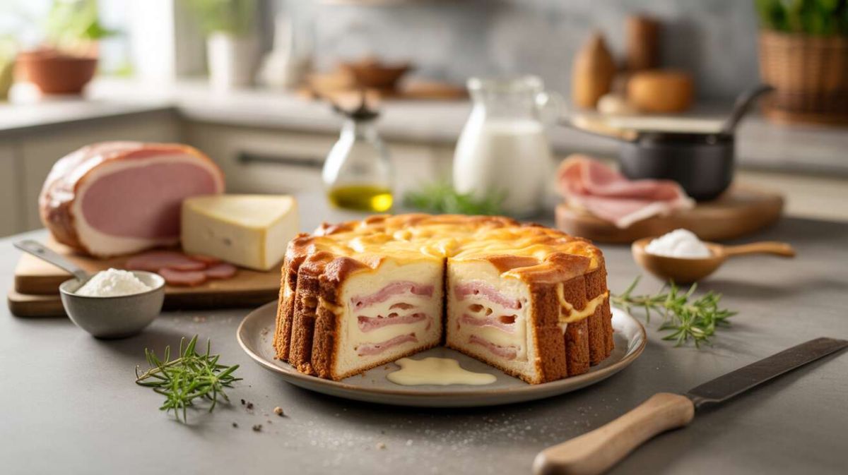 Recette de cake jambon au camembert